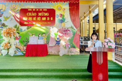 Trường Mầm non Xuân Thượng chào mừng Ngày Phụ nữ Việt Nam 20/10
