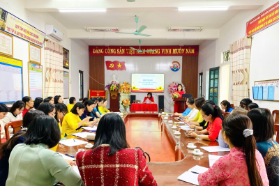 Trường Mầm Non Xuân Hồng B tổ chức Hội nghị viên chức, người lao động năm học 2025-2026