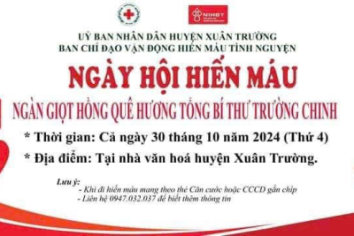 Trường mầm non Xuân Thượng hưởng ứng Ngày hội hiến máu “Ngàn giọt hồng quê hương Tổng Bí thư Trường Chinh” năm 2024