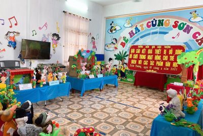 Trường mầm non Xuân Thượng báo cáo kết quả tập huấn  “Nâng cao chất lượng sử dụng thiết bị đồ dùng, đồ chơi trong các hoạt động cho trẻ làm quen với các tác phẩm văn học”