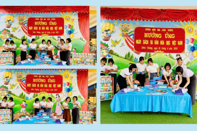 Trường mầm non Xuân Thượng hưởng ứng “Ngày sách và văn hóa đọc Việt Nam” năm 2025