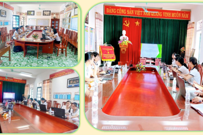 Trường mầm non Xuân Thượng tổ chức tập huấn ứng dụng công nghệ thông tin cho cán bộ giáo viên