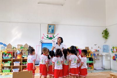 Khối 4 tuổi – Trường mầm non Xuân Thượng tổ chức hoạt động giáo dục chào mừng kỉ niệm 41 năm ngày nhà giáo Việt Nam 20/11