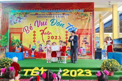 Trường mầm non Xuân Thượng tổ chức chương trình “”Bé vui đón tết”” năm 2023