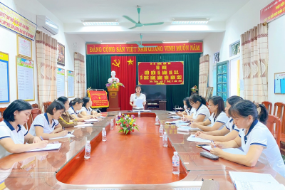 Chi bộ trường mầm non Xuân Thượng tổ chức hội nghị kiểm điểm, đánh giá xếp loại chất lượng tổ chức Đảng, đảng viên năm 2023