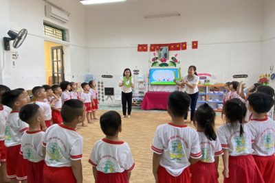 Khối 5 tuổi – Trường mầm non Xuân Thượng tổ chức hoạt động giáo dục chào mừng kỉ niệm 41 năm ngày nhà giáo Việt Nam 20/11