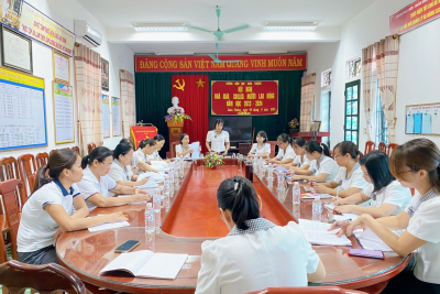 Trường mầm non Xuân Thượng tổ chức hội nghị nhà giáo, cán bộ quản lý giáo dục, người lao động năm học 2023 – 2024
