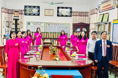 Chi bộ trường mầm non Xuân Thượng tổ chức Đại hội chi bộ nhiệm kỳ 2025-2027