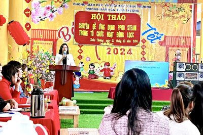 Cấp học mầm non huyện Xuân Trường tổ chức Hội thảo chuyên đề ứng dụng phương pháp GD STEAM trong hoạt động LQCC tại trường MN Xuân Thượng
