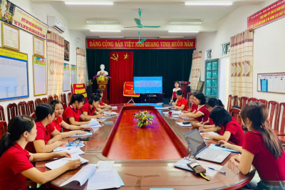 TRƯỜNG MẦM NON XUÂN THƯỢNG TỔ CHỨC TẬP HUẤN CHUYÊN MÔN CHO CÁN BỘ, GIÁO VIÊN