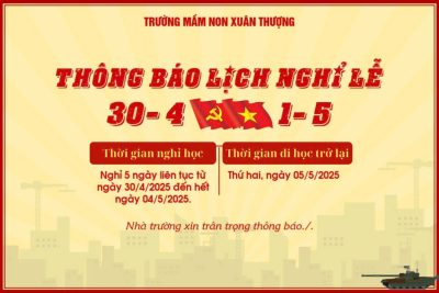 Thông báo lịch nghỉ lễ ngày Chiến Thắng 30/4 và ngày Quốc tế lao động 01/5